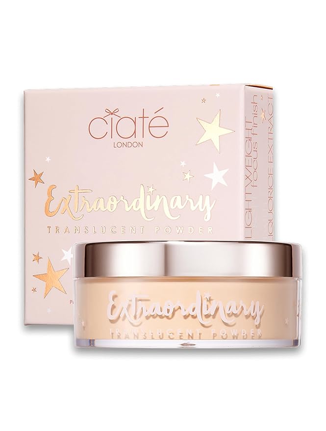Ciaté London Extraordinary Setting Powder Translucent Honey, for Long-Lasting Makeup & Soft-Focus Blurring Complexion, Oil Control, Talc-Free & Vegan Formula, Suitable for Medium to Deeper Skin Tones-BrightBean Baby