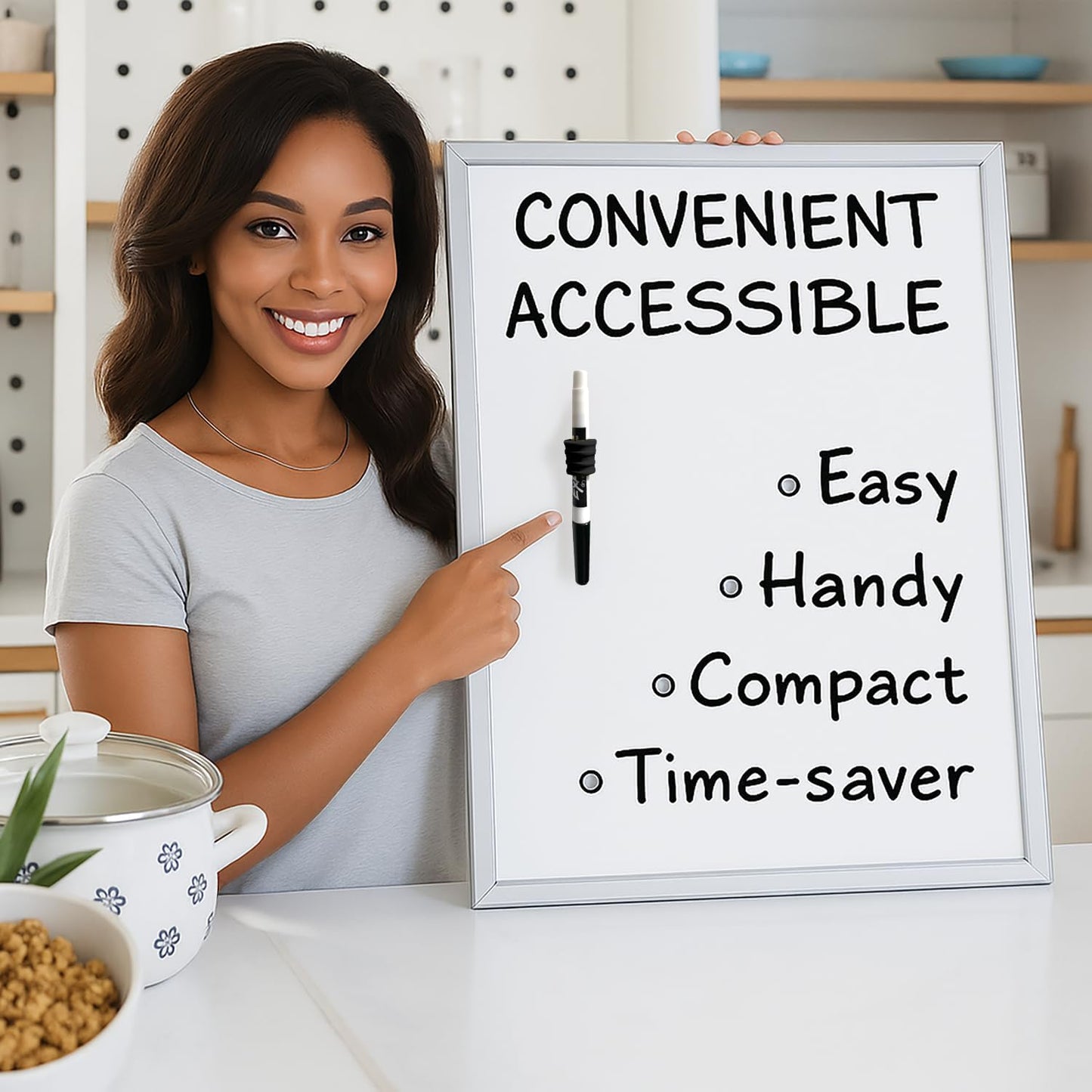 Stick-O Pen Magnetic Pen Pencil Holder - Holds Most pens, Pencils, and Thin Markers. Ideal for Fridges, Task Boards, Workshops, Classrooms, Offices, and Kitchens. (Three Pack)-BrightBean Baby