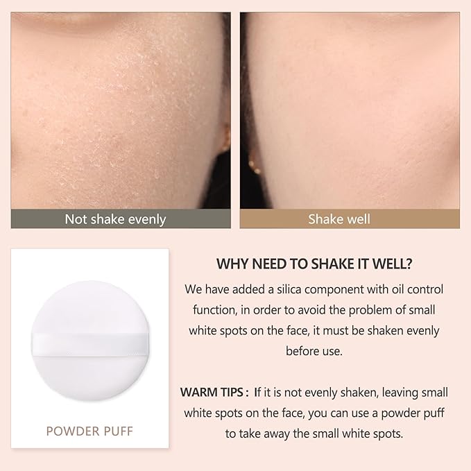 Long Lasting Makeup Setting Spray Kit - 3.38 Fl oz Super Matte Finish Setting Mist Lightweight Face Make up Fixer for Oily Skin + 1PC Sponge Puff + 1PC Powder Puff-BrightBean Baby