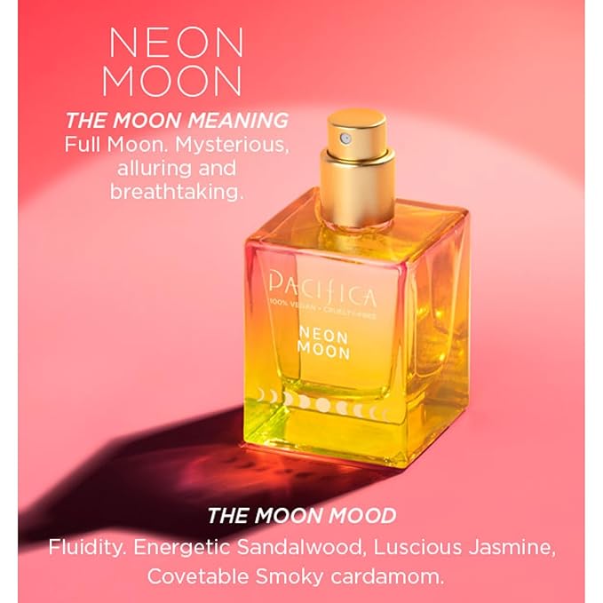 Pacifica Beauty Neon Moon Spray Perfume - Energetic Sandalwood Jasmine Smoky Cardamon - Clean Vegan Eau de Toilette, 1 fl oz-BrightBean Baby