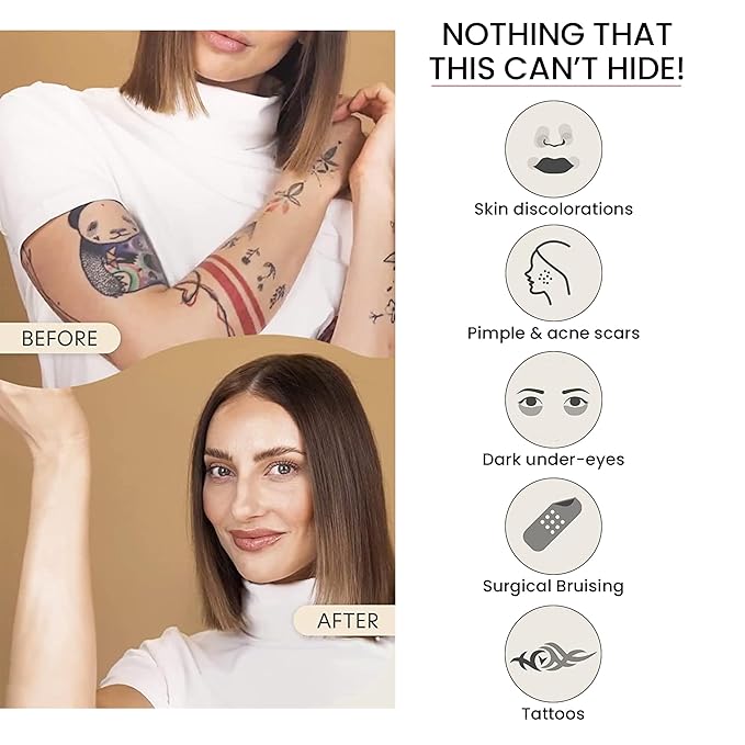 Dermacol Full Coverage Foundation | Long Lasting Waterproof Makeup Cover Cream SPF30 | Hypoallergenic & Light Weight Liquid | Tattoo, Acne, Spots, Under-eye Skin Cover-up - 30g-BrightBean Baby