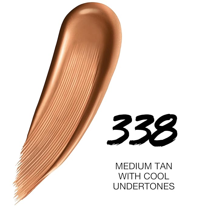 Maybelline Super Stay Up to 24HR Skin Tint, Radiant Light-to-Medium Coverage Foundation, Makeup Infused With Vitamin C, 338, 1 Count-BrightBean Baby
