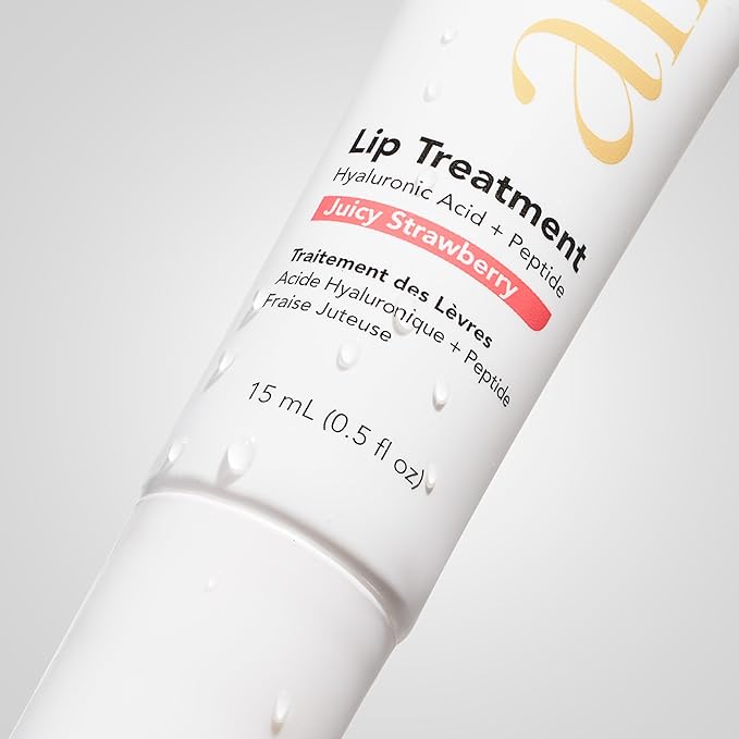 Alfie Hyaluronic Acid Lip Booster -Strawberry Flavor -15ml/0.5 Fl. Oz -Peptide Lip Treatment -Lip Plumper & Filler -Lip Serum & Moisturizer -Lip Volume Hydrating Treatment -Vegan Friendly, Non-Toxic-BrightBean Baby
