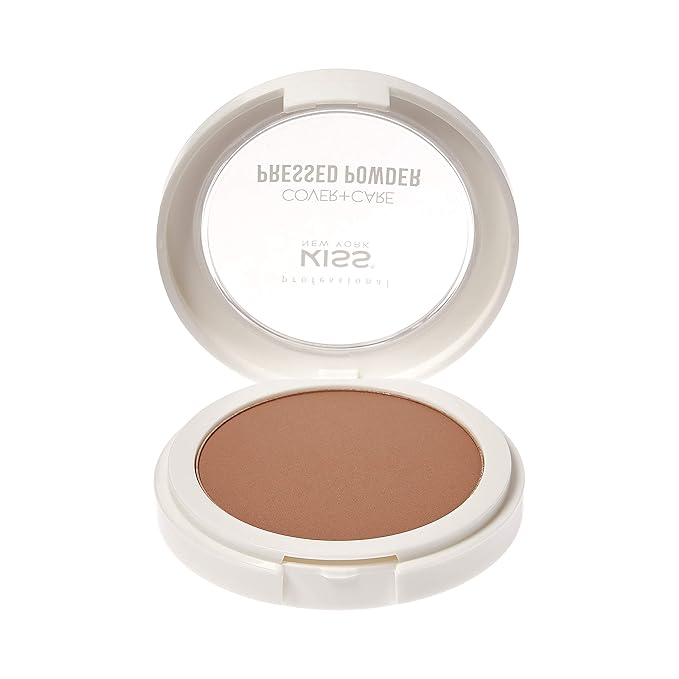 KISS Cover and Care Acne Control Pressed Powder Shine Free Face Light Weight Makeup Setting Powder - APP415 (Mocha)-BrightBean Baby