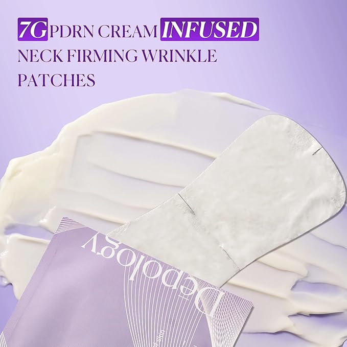 depology Tightening and Lifting Neck Wrinkle Patches with Cream, PDRN Deep Collagen Neck Mask, Firming Patch with PDRN、Collagen and Niacinamide Cream-BrightBean Baby
