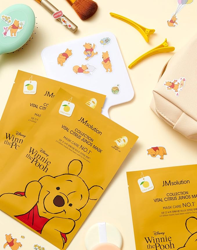 JMsolution Disney Collection Vital C mask- Brightening Elastic -Korean Skin care facial mask 10EA-BrightBean Baby