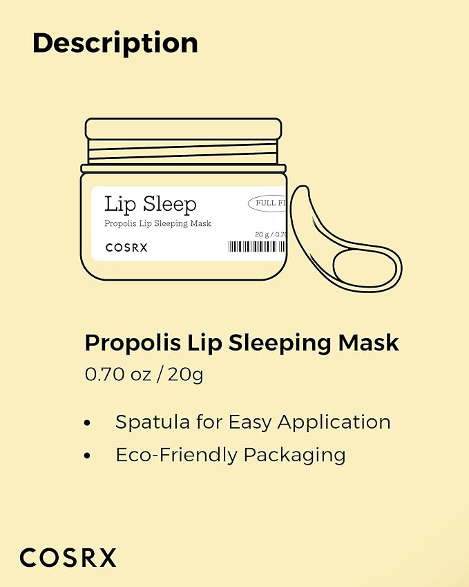 COSRX Lip Care Balm for Dry Chapped Lips, Enriched with Shea Butter, Sleeping Mask, Korean Skincare, Animal Testing-Free, Artificial Fragrance-Free, Parabens-Free (Lip Sleeping Mask)-BrightBean Baby