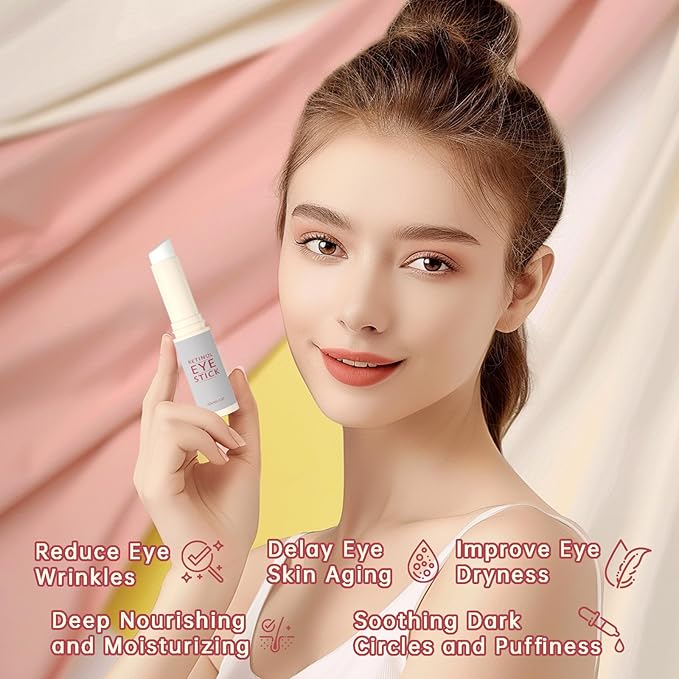 1Pcs Retinol Eye Stick, Retinol Under Eye Cream for Puffiness and Dark Circles, Hydrating Eye Cream Anti Aging for Enhanced Under Eye Nourishment.-BrightBean Baby