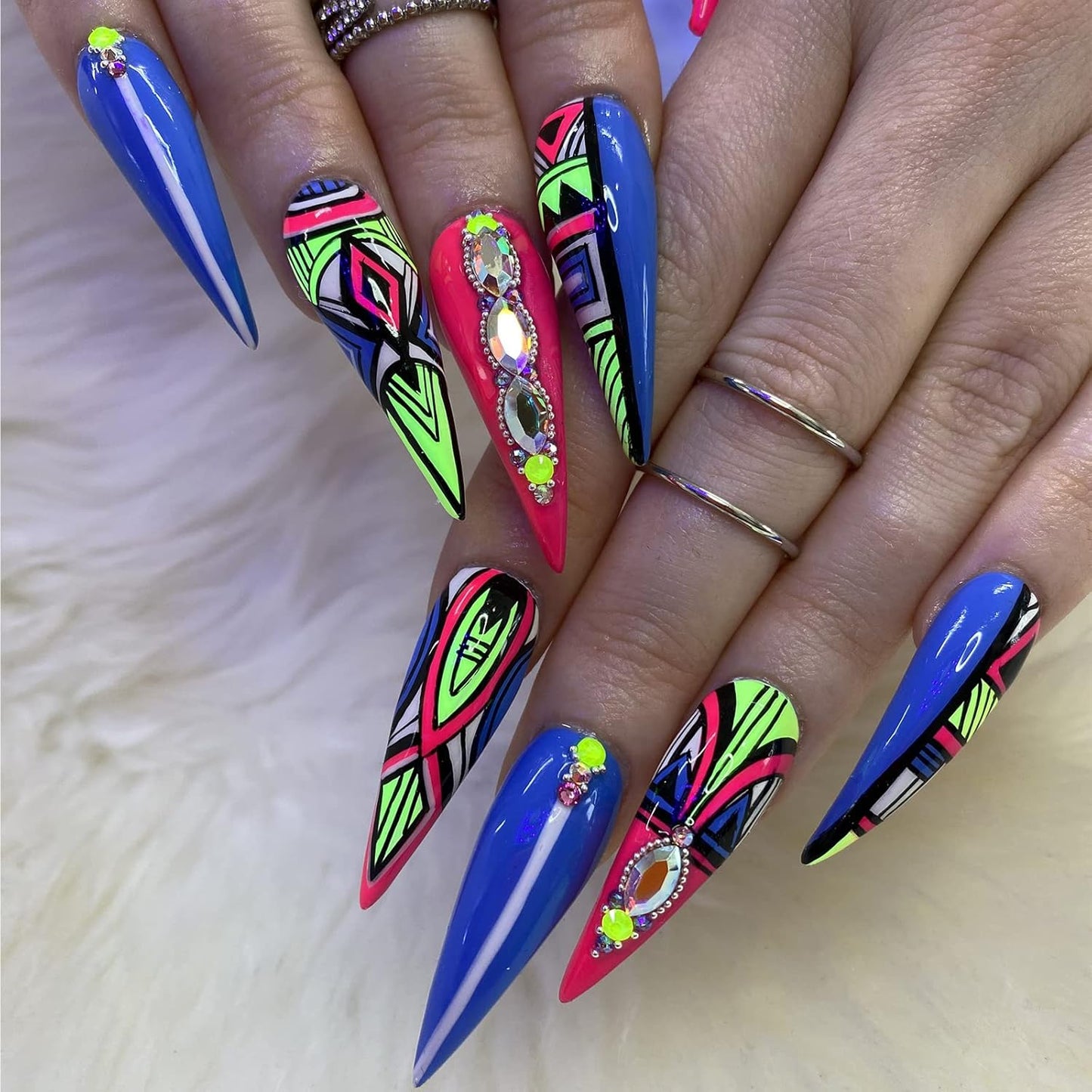 12 Color 3D Nail Art Pens Set, Kalolary Nail Point Graffiti Dotting Pen Drawing Painting Liner Brush for DIY Nail Art Beauty Adorn Manicure Tools-BrightBean Baby