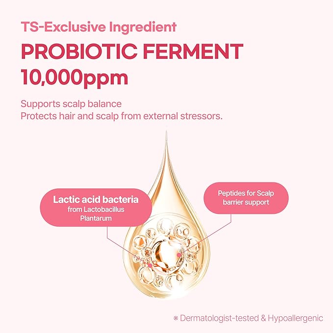 TS GD Shampoo for Girls | Korean Teen Shampoo with Upgraded Probiotics | Anti-Dandruff & Itchy Scalp Relief | Pink Peach Allergy-Free Fragrance | Sulfate-Free (13.53 fl oz, 400ml)-BrightBean Baby