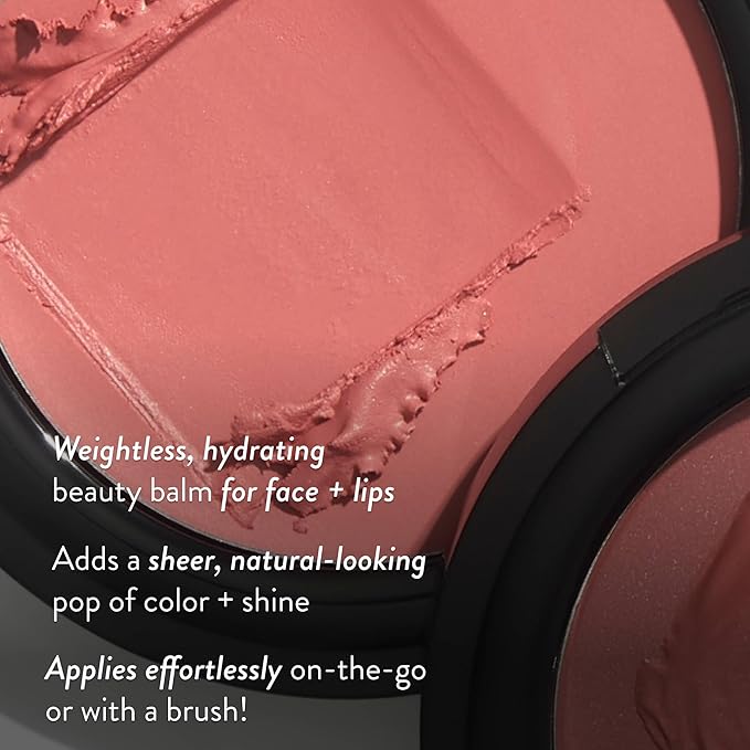 LAURA GELLER NEW YORK The Wonder Balm Complexion Enhancer - Hydrating Weightless Subtle Hint of Color + Glow for Mature Skin - Vegan Squalane - Apply to Cheeks & Lips (03 Rosy Refresh)-BrightBean Baby