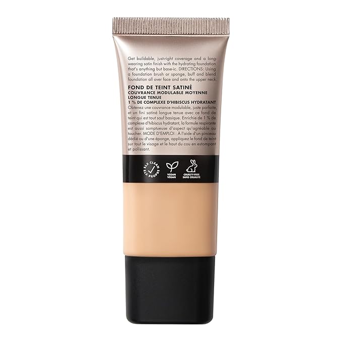 e.l.f. Soft Glam Foundation, Medium Coverage, Long-Lasting & Buildable Foundation For A Smooth, Satin Finish, Vegan & Cruelty-Free, 21 Light Neutral-BrightBean Baby