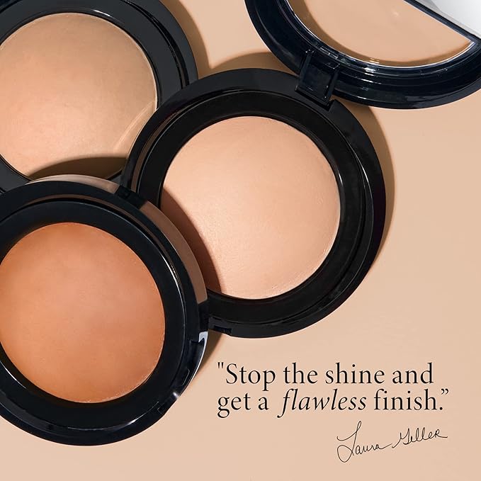LAURA GELLER NEW YORK Baked Blurring + Setting Powder, Translucent Makeup Setting Powder For Soft-Focus Finish, Minimize Fine Lines and Pores, Light/Medium-BrightBean Baby