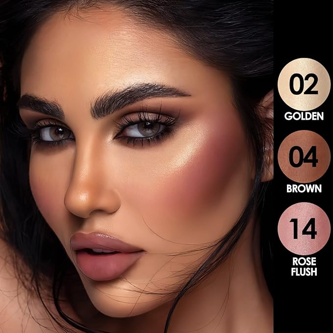 FOCALLURE 3 Pcs Cream Contour Sticks,Shades with Highlighter & Bronzer & Blush,Non-greasy Long-wear Face Contouring Pen,Easy to Sculpt the Face and Create a Lightweight Finishing Makeup,NEUTRAL-BrightBean Baby