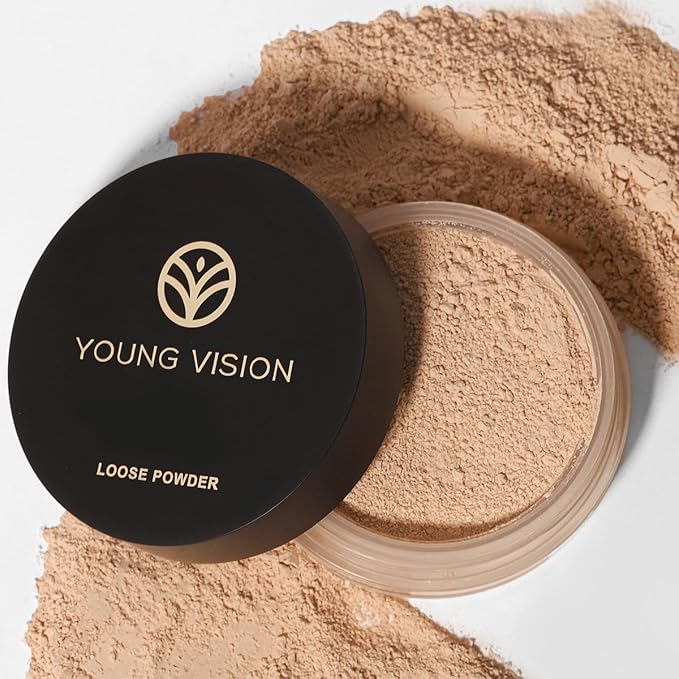 YOUNG VISION Flawless Finish Loose Powder - Translucent Setting Powder, Blurs Fine Lines & Imperfections, Lightweight, Long-Lasting, Suitable for All Skin Types, Makeup Essential…-BrightBean Baby