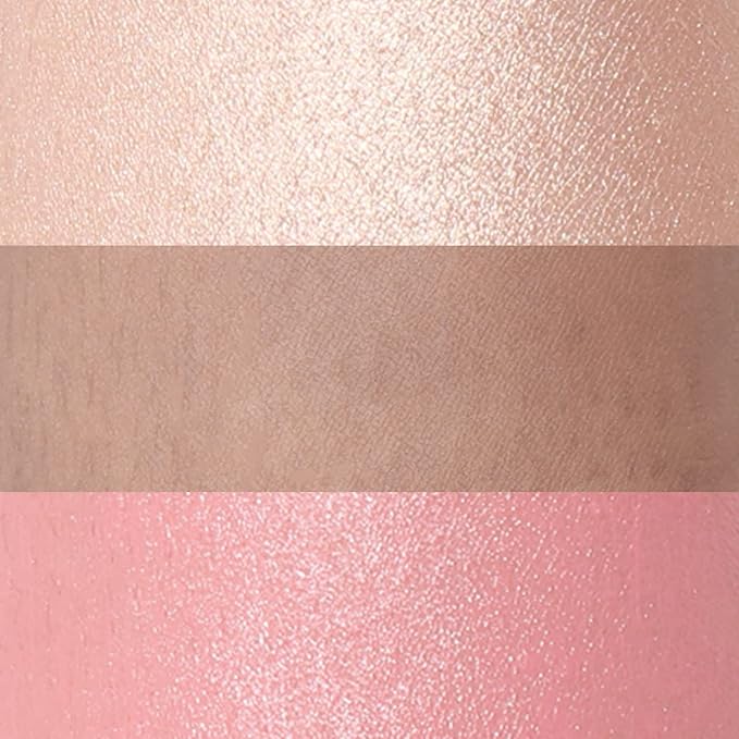 FOCALLURE 3 Pcs Cream Contour Sticks,Shades with Highlighter & Bronzer & Blush,Non-greasy Long-wear Face Contouring Pen,Easy to Sculpt the Face and Create a Lightweight Finishing Makeup,FAIR-BrightBean Baby