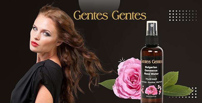 100% Pure Bulgarian Damascus Rose Water Hydrosol – Luxury Facial Toner for Hydration & Radiant Skin, Body Mist & Pillow Spray | Natural Skincare | 3.4 fl oz-BrightBean Baby