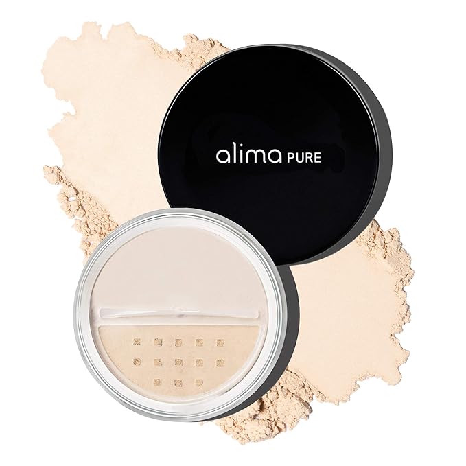 Alima Pure Matte Foundation Loose Mineral Powder Foundation Makeup, Loose Powder Makeup Oil Free Talc Free Powder, Natural Makeup Mineral Foundation Full Coverage Natural Foundation Powder .15 oz/4.5g-BrightBean Baby