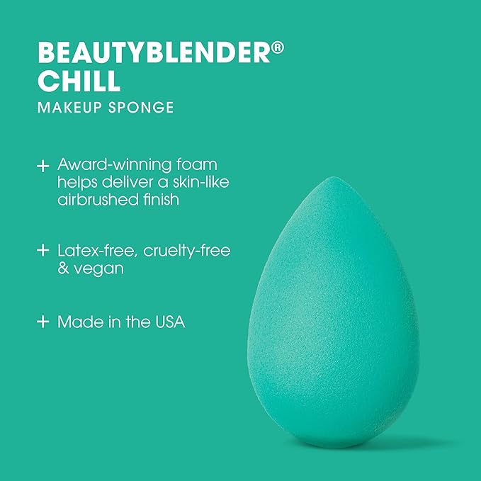 Beautyblender® | Chill Blender Makeup Sponge | Blend Liquid Foundations, Powders and Creams | Streak Free Application | Vegan, Cruelty Free | Made in USA-BrightBean Baby