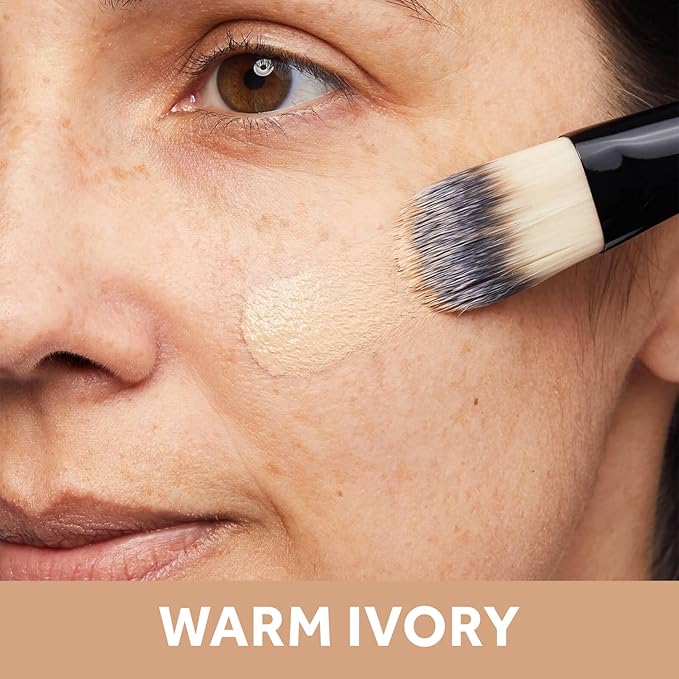 No7 Lift & Luminate Triple Action Serum Foundation - Warm Ivory - Liquid Foundation Makeup with SPF 15 for Dewy, Glowy Base - Radiant Serum Foundation for Mature Skin (30ml)-BrightBean Baby