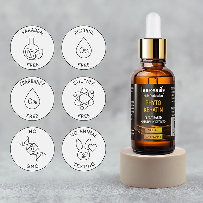 Pure Phyto Keratin Serum, Nourishing and Reviving Damaged Hair and Scalp, Natural, Vegan Phyto Hair Products, Thicker and Healthier Hair in 90 Days, All Hair Types-BrightBean Baby