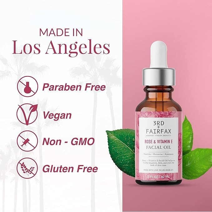 Rose & Vitamin E Facial Oil - 2oz-BrightBean Baby