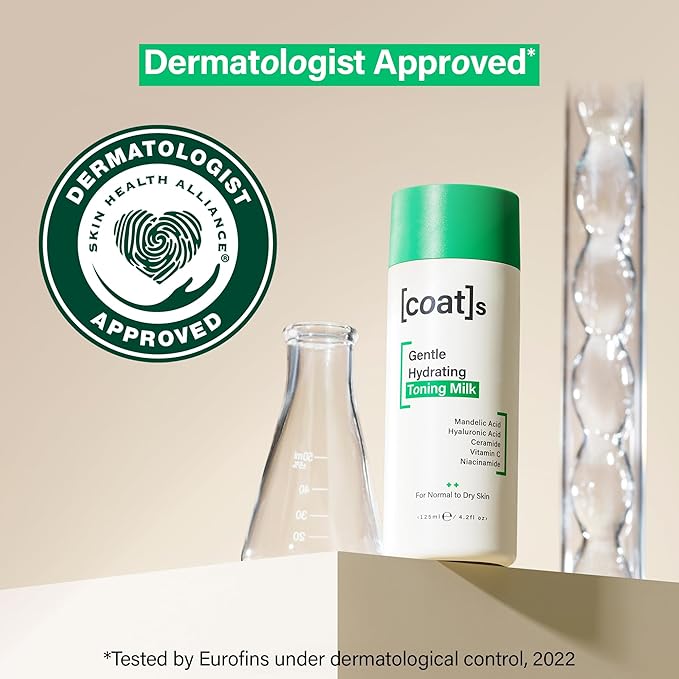 Coats Gentle Hydrating Toning Milk – Hydrates, Protects + Exfoliates to Help Prevent Breakouts – Dermatologically Approved + Clinically Proven – 4.2 oz-BrightBean Baby