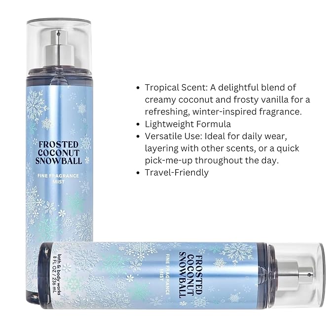 Bath & Body Works Holiday Traditions Frosted Coconut Snowball Body Mist. 8 Oz (Packaging Varies)-BrightBean Baby