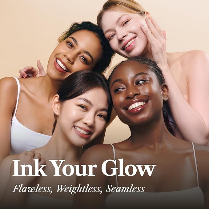 THE FACE SHOP Ink Lasting Liquid Foundation, Full Coverage, 72‑Hour Wear Semi‑Matte Finish, Makeup with Bakuchiol, N120 Marshmallow, 0.84 Fl. Oz.-BrightBean Baby