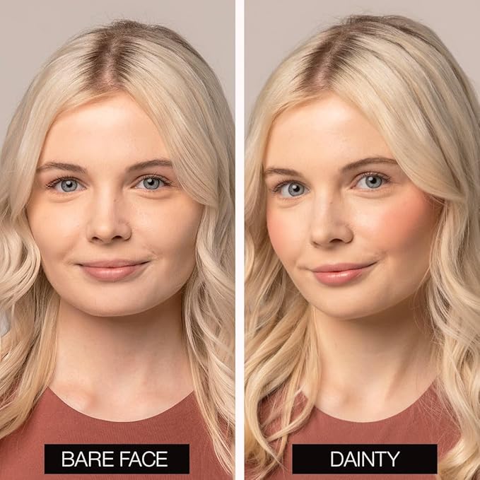 Palladio Liquid Blush for Cheeks & Lips 2-in-1 Makeup Face Blush, Weightless Cream Formula, Smudge Proof Long-Wearing Pigmented Blush, Natural Look Makeup Face Blushes, Shimmer Finish, Dainty-BrightBean Baby