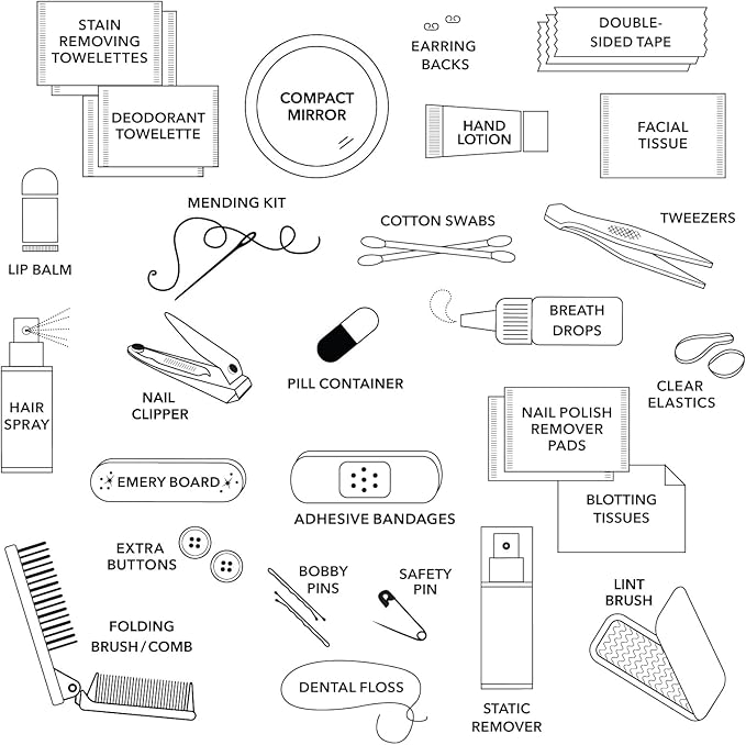 Pinch Provisions Shemergency Kit for Her, 40 Emergency Essential Items, Compact, Multi-Functional Pouch, Gift for Women, Birthday, Bachelorette Parties, and More!-BrightBean Baby