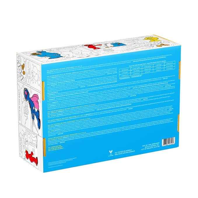 wet n wild Sesame Street Limited Edition PR Box - Makeup Set with Versatile Brushes, Vibrant Buildable & Blendable Palettes & Lip Glosses for Unique Looks, Cruelty-Free & Vegan-BrightBean Baby