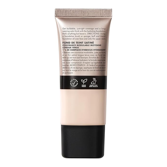 e.l.f. Soft Glam Foundation, Medium Coverage, Long-Lasting & Buildable Foundation For A Smooth, Satin Finish, Vegan & Cruelty-Free, 10 Fair Cool-BrightBean Baby
