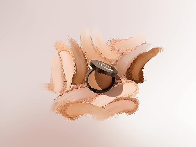 Covergirl Clean Invisible Pressed Powder, Lightweight, Breathable, Vegan Formula, Tawny 165, 0.38oz-BrightBean Baby