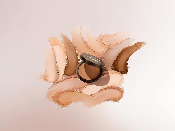 Covergirl Clean Invisible Pressed Powder, Lightweight, Breathable, Vegan Formula, Golden Caramel 180, 0.38oz-BrightBean Baby