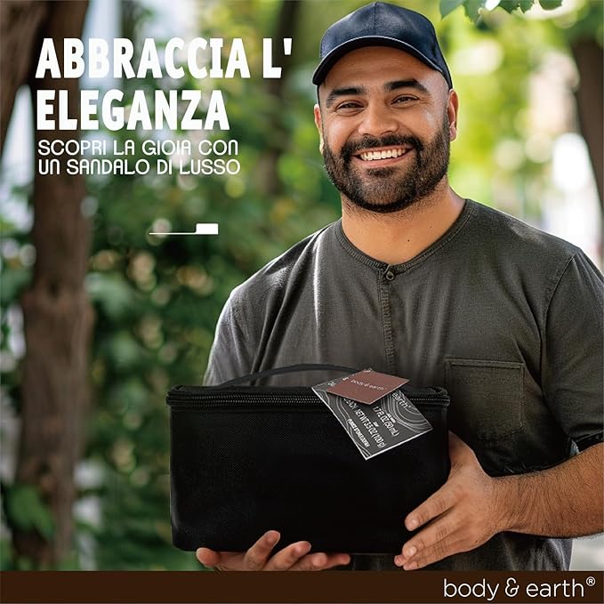 Bath and Body Gift Baskets for Men Body & Earth Sandalwood Mens Bath Set with Body Lotion, Face Wash, Shower Gel, Bubble Bath, Loofah & More, Gift Set for Men,regalos para hombre,Christmas Gifts-BrightBean Baby