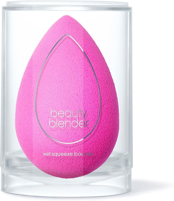 Beautyblender® | Original Pink Beauty Blender Makeup Sponge, Super-Soft Foam Easily Blends Foundations, Powders & Creams, Made in USA, Reusable, Washable, Streak Free Application, Vegan, Cruelty Free-BrightBean Baby
