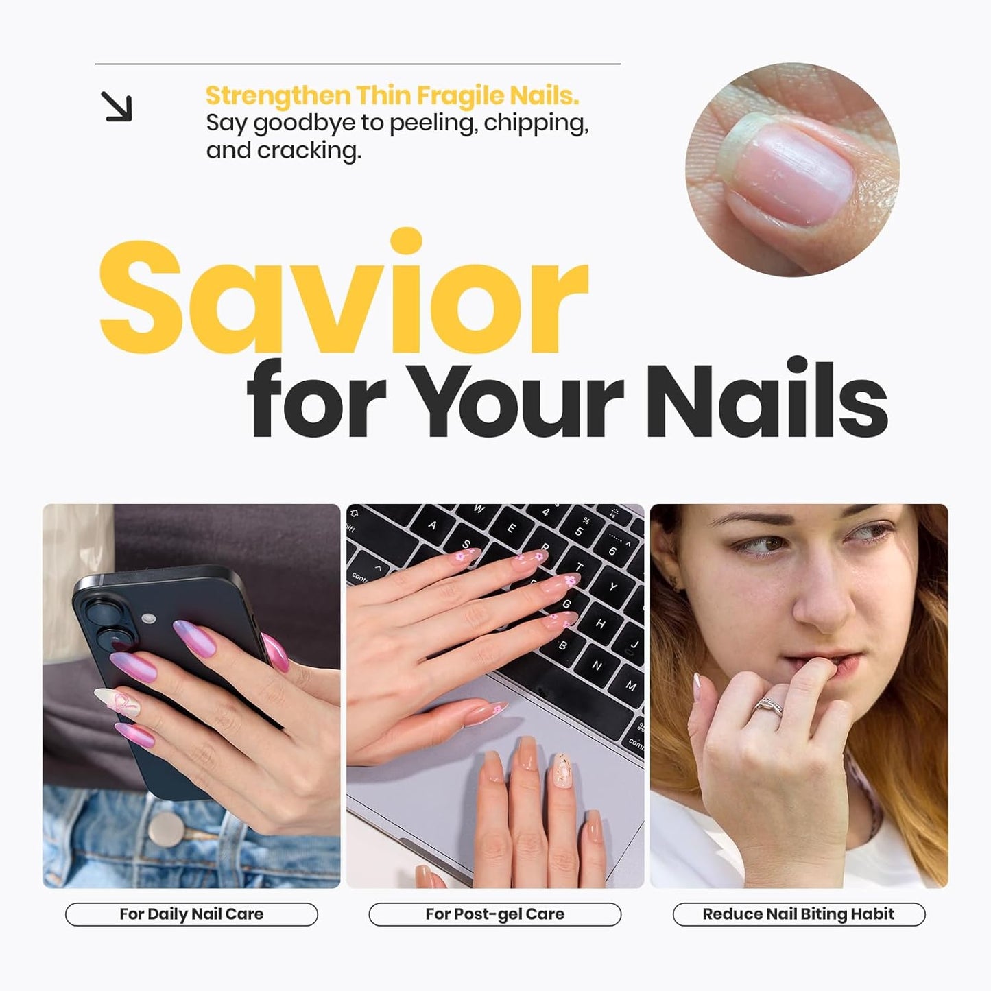 Beetles Top Coat Nail Polish, 15ml Clear Nail Polish Quick Dry, High Gloss Shine Finish and Long Lasting Nail Protector Nail Art Design Diy Gifts for Women-BrightBean Baby