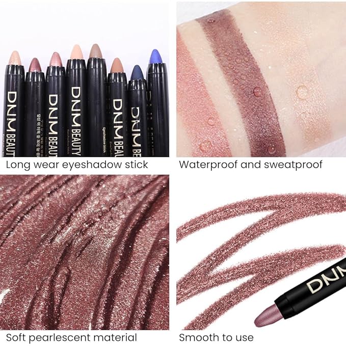 Kaely 2Pcs Cream Eyeshadow Sticks Set for Eyes Waterproof,Sand Shimmer & Orchid Shimmer Matte Eye shadow Stick Pencil Pen Bulk sombras en crema para ojos 25+26
