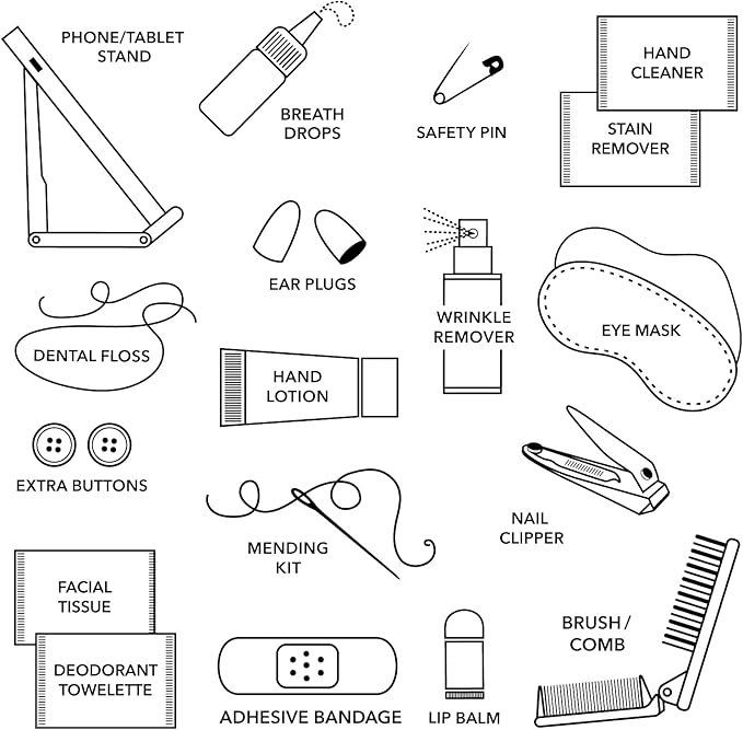 Pinch Provisions Travel Kit, includes 18 Must-Have Emergency Essential Items for Travelling, Ideal Road Trip or Airport Gift for Friends, Family & Peers, Portable Pouch-BrightBean Baby