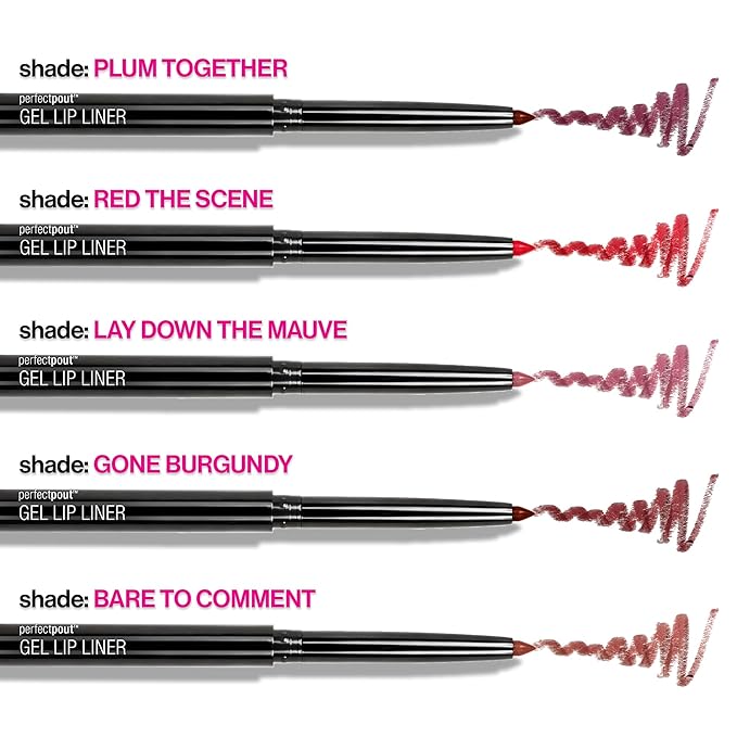 wet n wild Perfect Pout Matte Retractable Gel Lip Liner Pencil, Rich Creamy Long Lasting Color, Well-Defined and Flawless Application, Vegan & Cruelty-Free - Gone Burgundy-BrightBean Baby