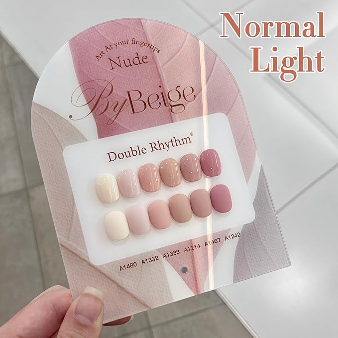 Double Rhythm 6 Pcs 15 ML Gel Polish Set Same Color Same Bottle Soak Off Gel Polish Kit Nail Art Manicure Salon DIY at Home for Women (Light Beige Nude Pink Neutral Rose-T6-4)-BrightBean Baby