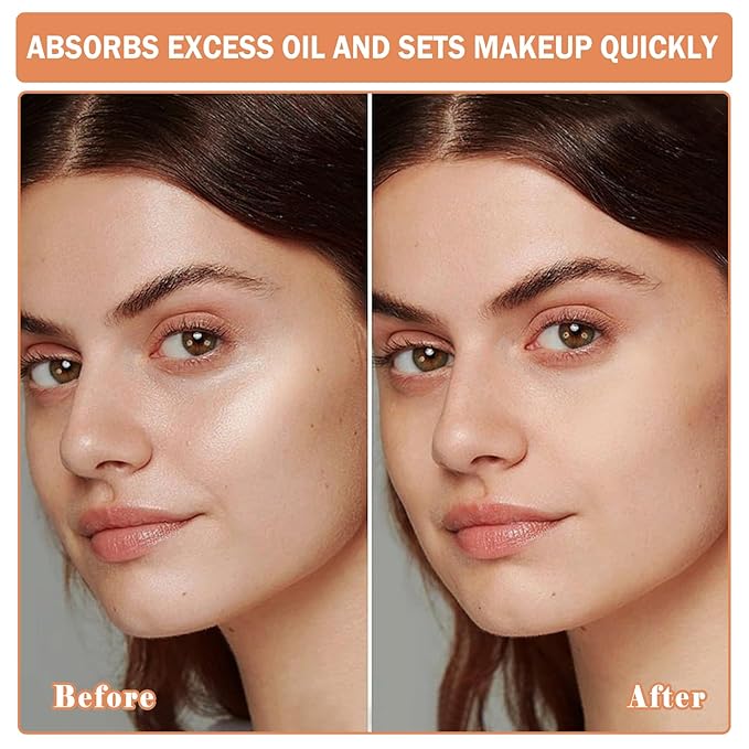 2PCS Pink Setting Powder Loose Face Powder Matte Soft Smooth Oil Control Long Lasting Loose Setting Powder Makeup for Natural Flawless(02# Pink Complexion)-BrightBean Baby