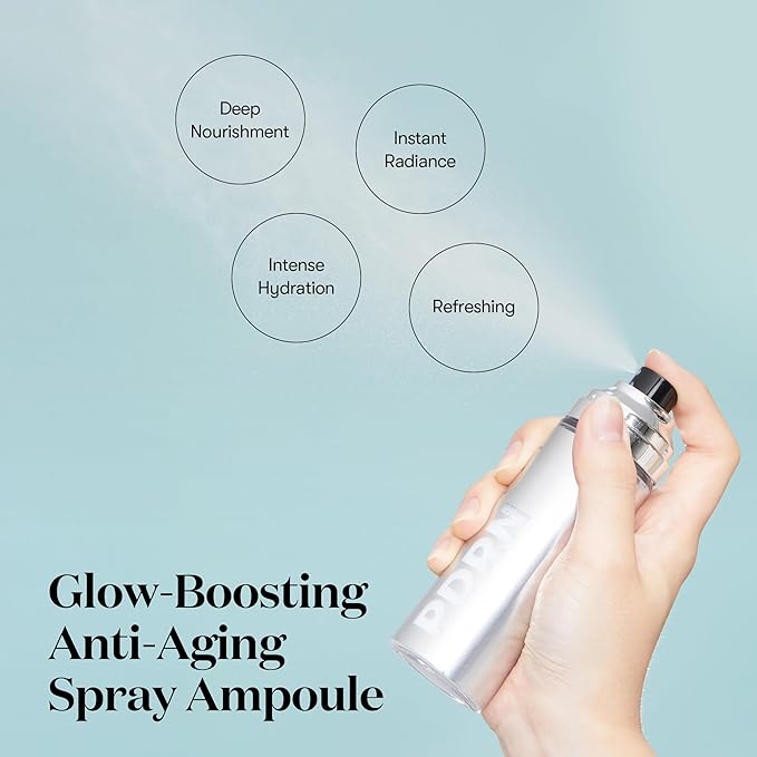 VT COSMETICS PDRN Glow Ampoule, PDRN Facial Mist, Deep Hydration Spray Serum, Vegan Skin Care, Light-weight Face Moisturizer, Plumping Effect, Fragrance-Free, Korean SkinCare (3.38 fl oz / 100 ml)-BrightBean Baby