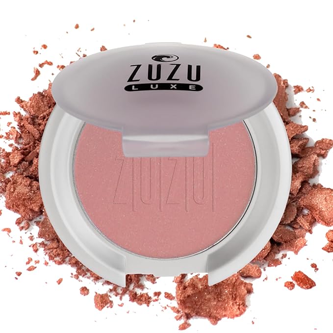 ZUZU LUXE Mineral Blush (Fascination - Lightly Toasted Cinnamon/Warm Shimmer), Natural, Paraben Free, Vegan, Gluten-free, Cruelty-free, Non GMO, 0.1 oz-BrightBean Baby