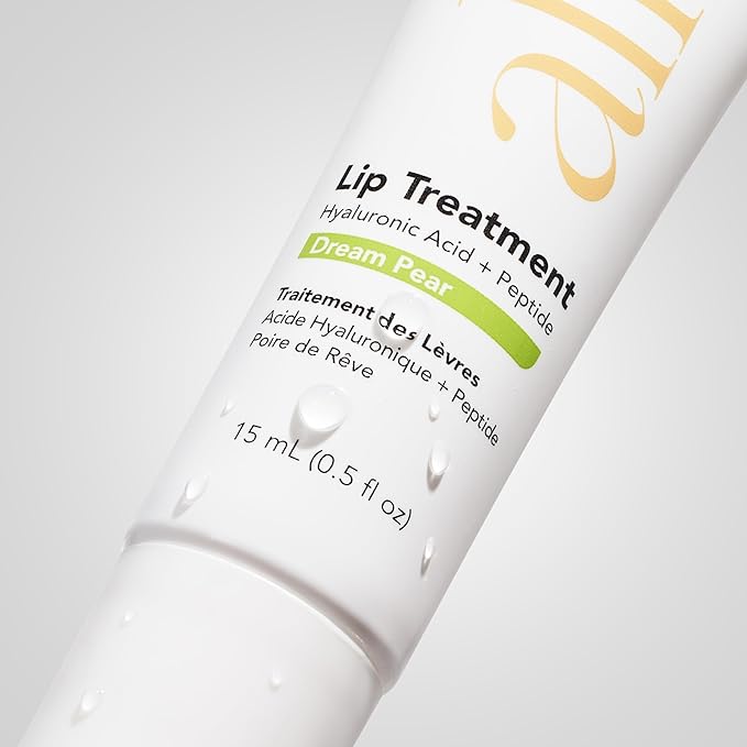 Alfie Hyaluronic Acid Lip Booster -Pear Flavor -15ml/0.5 Fl. Oz -Peptide Lip Treatment -Lip Plumper and Filler -Lip Serum and Moisturizer -Hydrating Treatment for Lip Volume -Vegan Friendly, Non-Toxic-BrightBean Baby