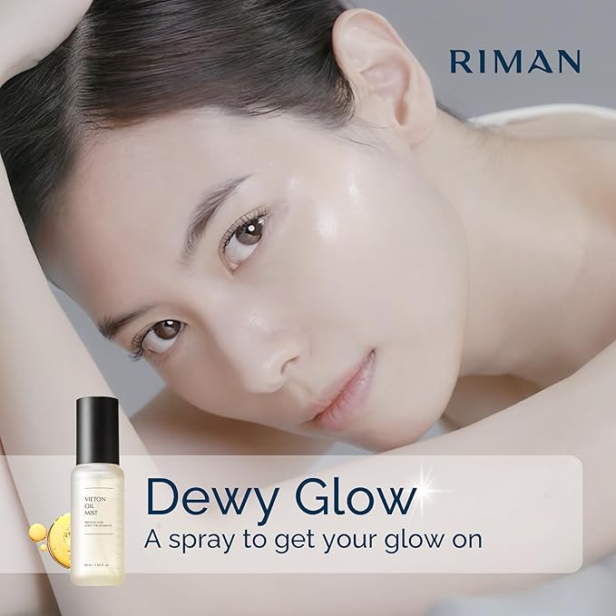 INCELLDERM Riman Vieton Oil Mist | 50ml | Bi-Phasic Hydration with Camellia Seed Oil & Seaberry Water | Korean Skincare Mist for Moisture, Balance & Radiance | Natural Facial Spritz Moisturizer-BrightBean Baby