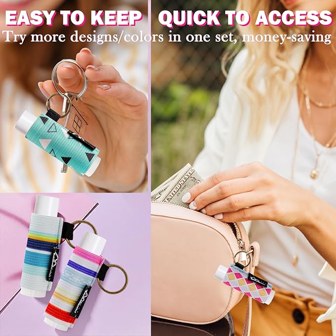 WK IEASON Lip Balm Holder Keychain Bulk Chapstick Holder Key chain-BrightBean Baby