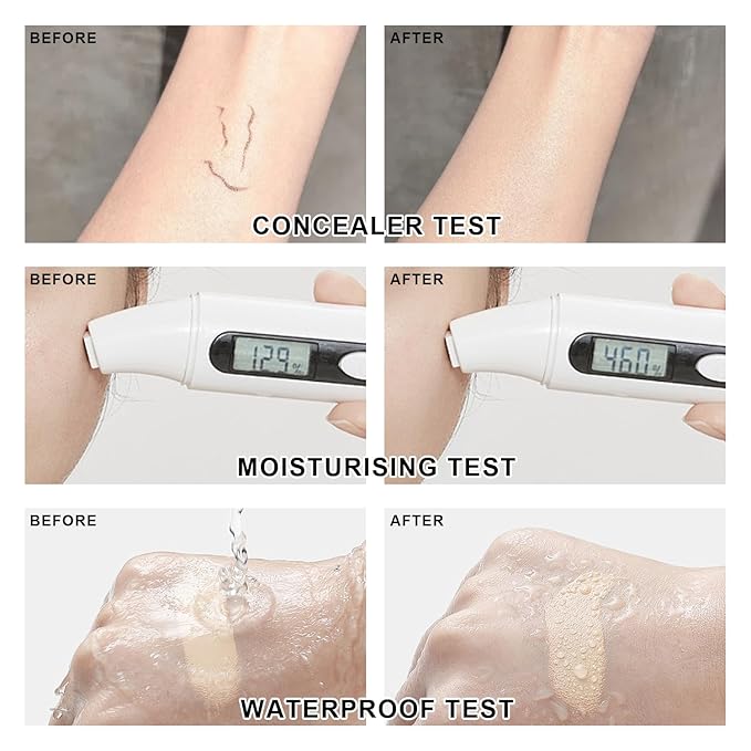 Mushroom Head Air Cushion CC Cream BB Cream Foundation Makeup Moisturizing CC Cream Liquid Foundation, Concealer Lasting Makeup Foundation Even Skin Tone Makeup Base Primer (#05 Wheat)-BrightBean Baby