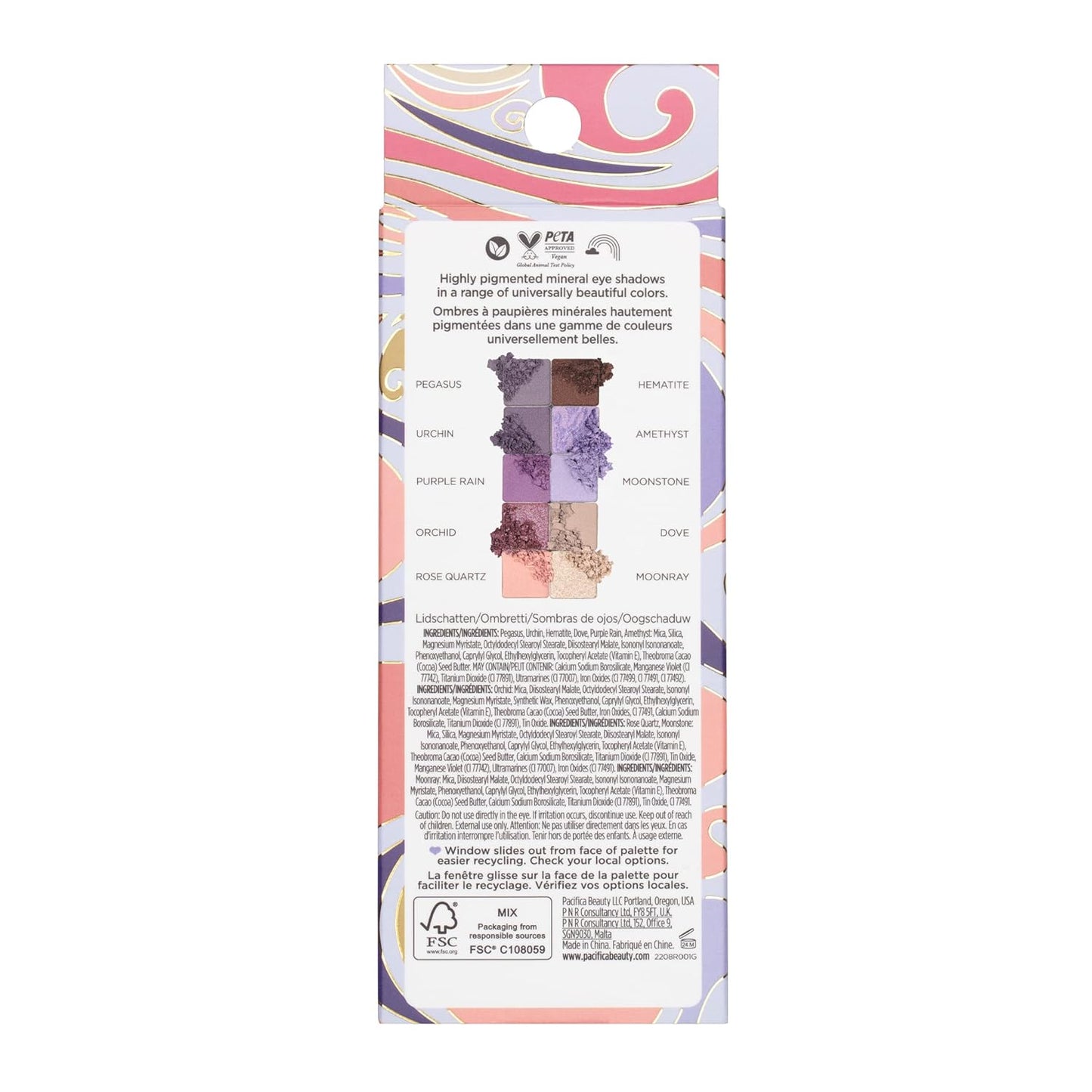 Pacifica Eyeshadow Palette – Purple Nudes Mineral Eyeshadow, Wearable Purple Tones with Matte, Shimmer & Metallic, Cocoa Butter Infused, Talc-Free, Vegan & Cruelty-Free, 0.24 oz (10 Shades)-BrightBean Baby